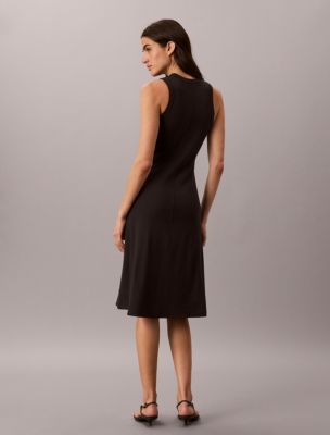 Женские платья Calvin Klein Embroidered Monogram Rib Midi Tank Dress — фото 5