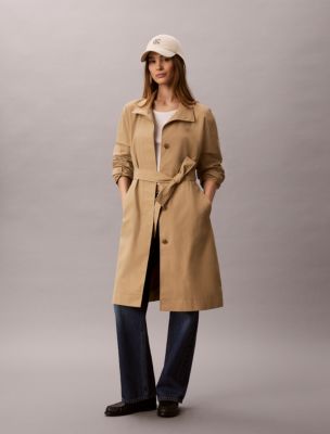 Tech Long Trench Coat, Cornstalk