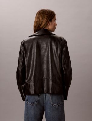 Женские куртки Calvin Klein Faux Leather Moto Jacket — фото 5