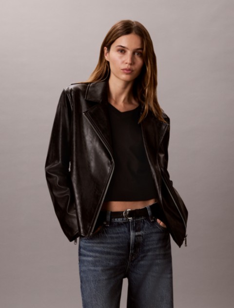 Женские куртки Calvin Klein Faux Leather Moto Jacket