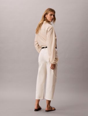 Женские джинсы Calvin Klein Barrel Leg Cropped Pants — фото 3