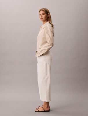 Женские джинсы Calvin Klein Barrel Leg Cropped Pants — фото 4