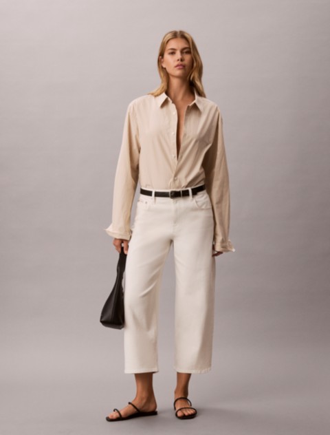 Женские джинсы Calvin Klein Barrel Leg Cropped Pants