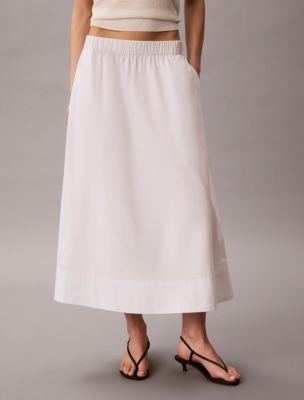Женские юбки Calvin Klein Cotton Poplin Midi Skirt — фото 4