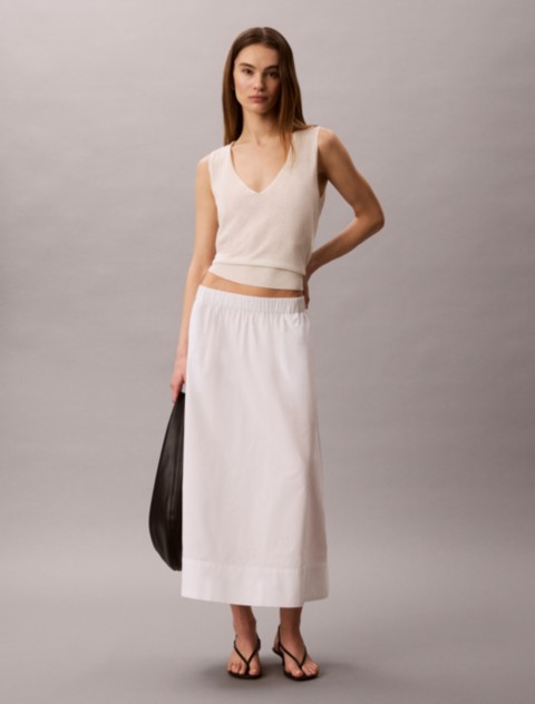 Женские юбки Calvin Klein Cotton Poplin Midi Skirt