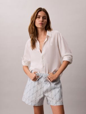 Женские шорты Calvin Klein Cotton Poplin Printed Shorts — фото 2
