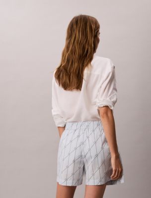 Женские шорты Calvin Klein Cotton Poplin Printed Shorts — фото 4