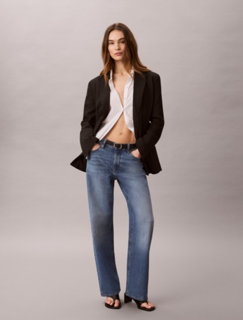 Женские джинсы Calvin Klein 90s Straight Cotton Linen Jeans