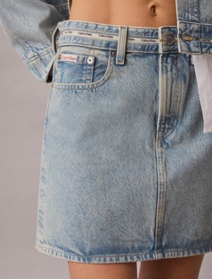 Женские юбки Calvin Klein Denim Logo Mini Skirt — фото 3