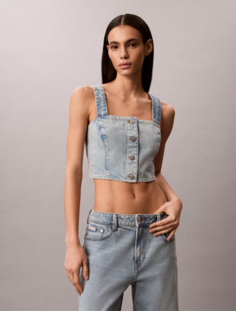 Женские топы Calvin Klein Denim Trucker Tank Top