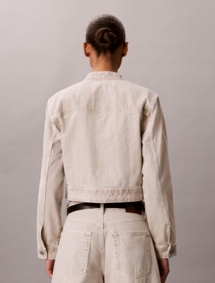Женские куртки Calvin Klein Cropped Denim Jacket — фото 4