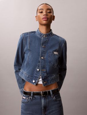 Denim Cropped Jacket, Tinted Airway