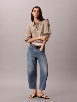 Cropped Barrel Jeans, Tinted Airway