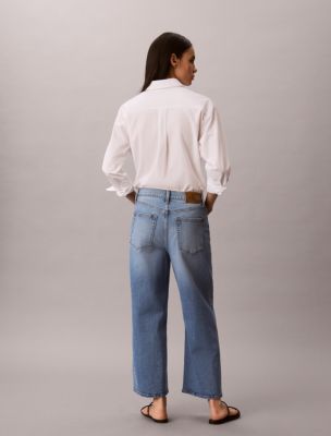Женские джинсы Calvin Klein Cropped Wide Leg Jeans — фото 3