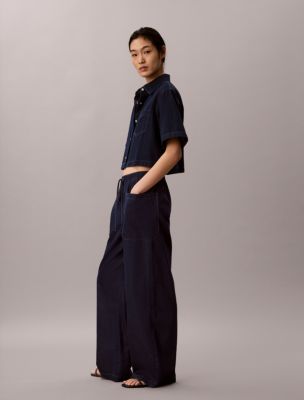 Женские джинсы Calvin Klein Cotton Lyocell Pull-On Cargo Pants — фото 5