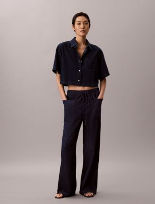Cotton Lyocell Pull-On Cargo Pants from Calvin Klein - $109