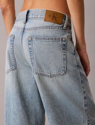 Женские джинсы Calvin Klein Low Rise Baggy, цвет: Мраморный — фото 5