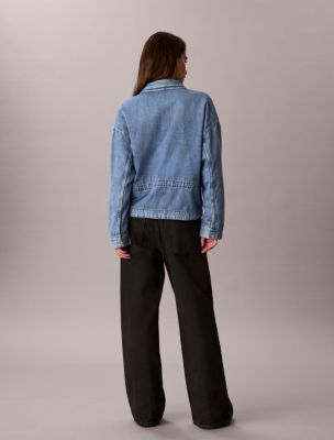 Женские куртки Calvin Klein Utility Cropped Denim Jacket — фото 4