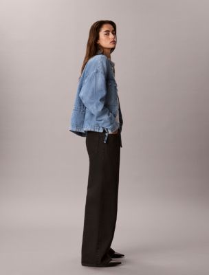 Женские куртки Calvin Klein Utility Cropped Denim Jacket — фото 5