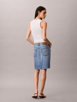 Женские юбки Calvin Klein Workwear Denim Midi Skirt — фото 4