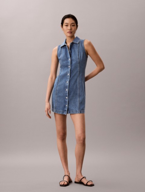Женские платья Calvin Klein Denim Seamed Mini Dress