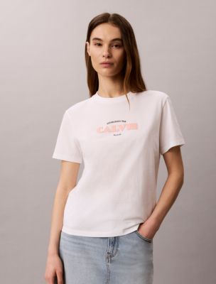 Женские футболки Calvin Klein Bold Logo Graphic Classic T-Shirt — фото 2