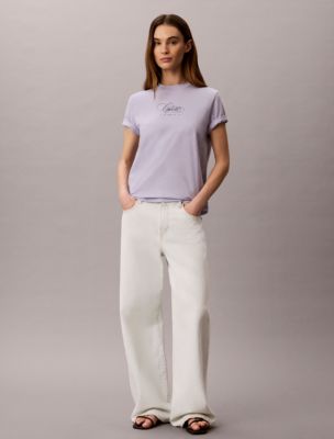 Calvin Script Logo Classic Tee, Cosmic Sky