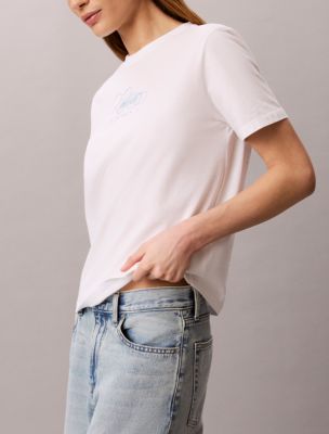 Женские футболки Calvin Klein Calvin Script Logo Classic Tee — фото 3
