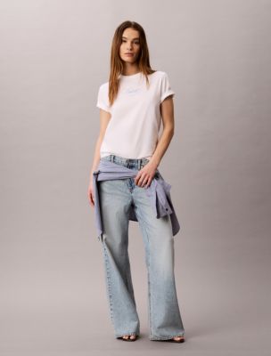Женские футболки Calvin Klein Calvin Script Logo Classic Tee — фото 6