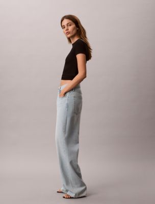 Женские футболки Calvin Klein Contour Rib Logo Cropped Tee — фото 4