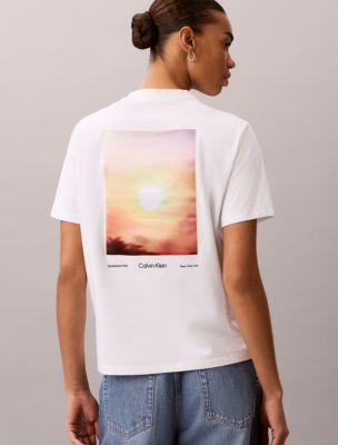 Женские футболки Calvin Klein Sun Graphic Cooling Jersey Classic Tee — фото 4
