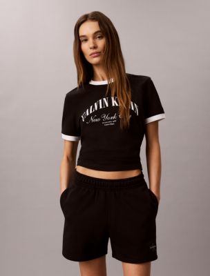 Женские шорты Calvin Klein Monologo French Terry Shorts — фото 6