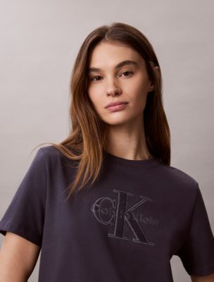 Женские футболки Calvin Klein Baby Terry Monologo Graphic Tee — фото 2