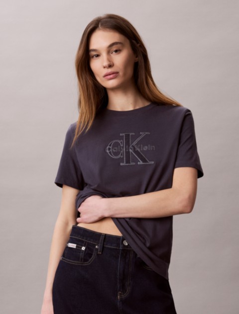 Женские футболки Calvin Klein Baby Terry Monologo Graphic Tee