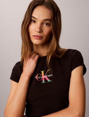 Женские футболки Calvin Klein Pride Monologo Baby Tee — фото 2