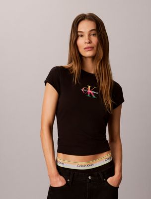 Женские футболки Calvin Klein Pride Monologo Baby Tee — фото 5