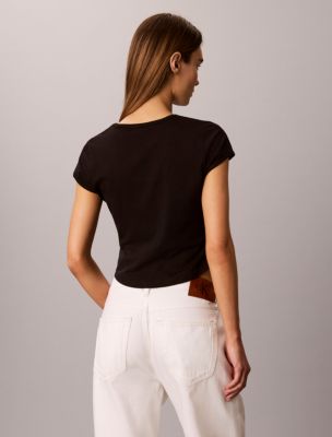 Женские футболки Calvin Klein Pride Slim Scoopneck Tee — фото 4