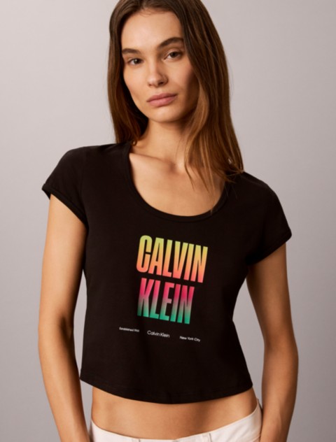 Женские футболки Calvin Klein Pride Slim Scoopneck Tee