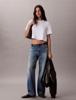 Женские футболки Calvin Klein Heritage Classic Cropped T-Shirt — фото 3