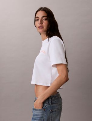 Женские футболки Calvin Klein Heritage Classic Cropped T-Shirt — фото 5