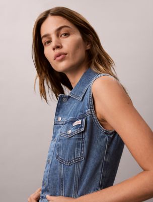 Женские жилеты Calvin Klein Denim Sleeveless Vest — фото 5