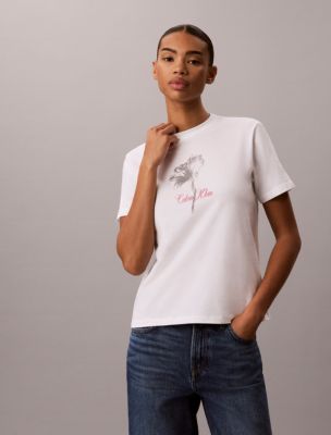 Женские футболки Calvin Klein Floral Graphic Classic Tee — фото 3