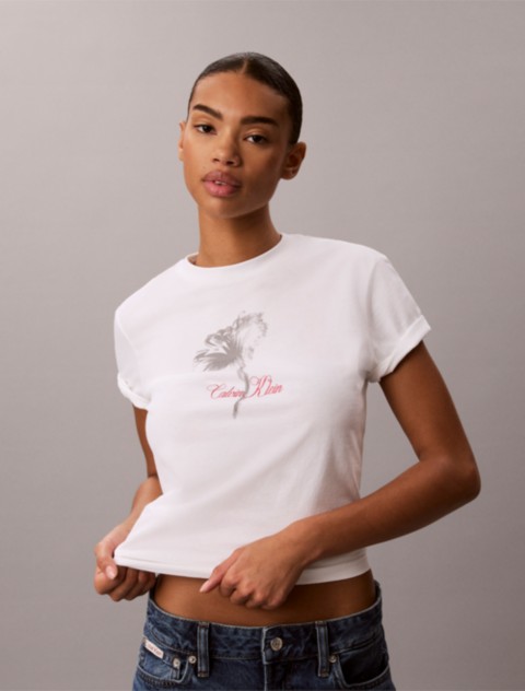 Женские футболки Calvin Klein Floral Graphic Classic Tee