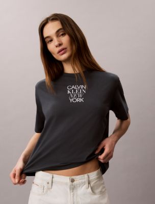 Женские футболки Calvin Klein CK NY Photo Graphic Boxy Tee — фото 6