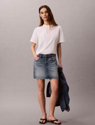 Женская футболка Calvin Klein CK NY Photo Graphic Boxy, цвет: Яркий белый — фото 3