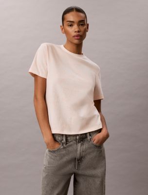 Floral Graphic Classic Tee, Soft Pink Aop