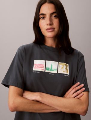 Женские футболки Calvin Klein NYC Photostrip Graphic Boxy T-Shirt — фото 5