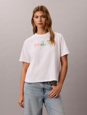 NYC Photostrip Graphic Boxy T-Shirt, Bright White