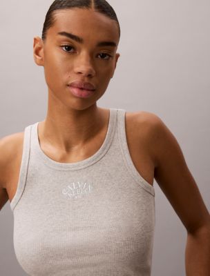 Женские топы Calvin Klein Contour Rib Logo Graphic Tank Top — фото 2