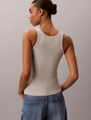Женские топы Calvin Klein Contour Rib Logo Graphic Tank Top — фото 4